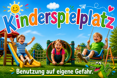 Kinderspielplatz - Benutzung auf eigene Gefahr!