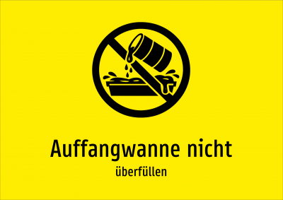 Auffangwanne nicht - überfüllen