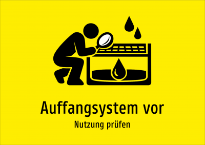 Auffangsystem vor - Nutzung prüfen