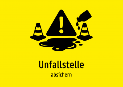 Unfallstelle - absichern
