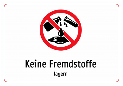 Keine Fremdstoffe - lagern