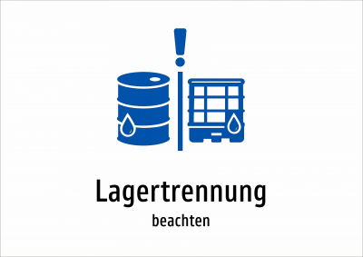 Lagertrennung - beachten