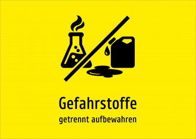 Gefahrstoffe - getrennt aufbewahren