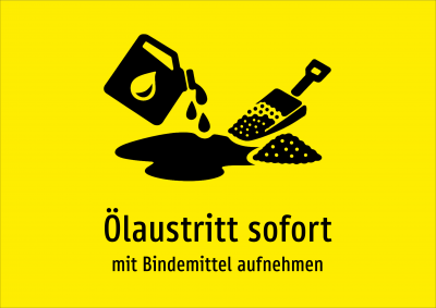 Ölaustritt sofort - mit Bindemittel aufnehmen