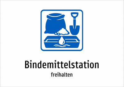 Bindemittelstation - freihalten