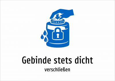 Gebinde stets dicht - verschließen
