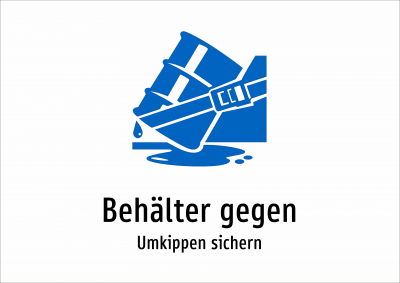 Behälter gegen - Umkippen sichern