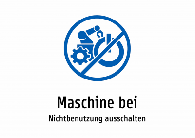 Maschine bei - Nichtbenutzung ausschalten