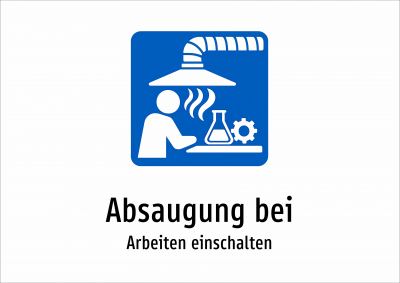 Absaugung bei - Arbeiten einschalten