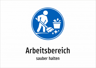Arbeitsbereich - sauber halten