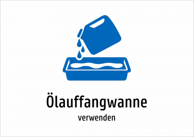 Ölauffangwanne - verwenden