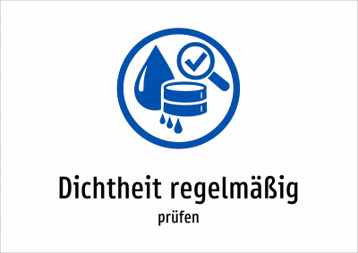 Dichtheit regelmäßig - prüfen