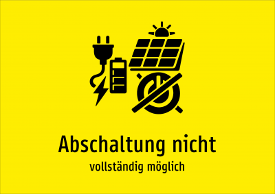 Abschaltung nicht - vollständig möglich