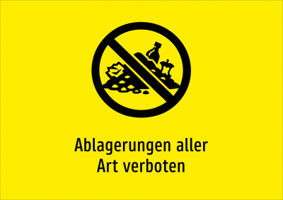 Ablagerungen aller Art verboten
