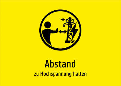 Abstand - zu Hochspannung halten