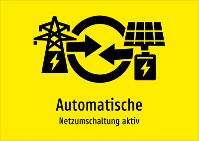 Automatische - Netzumschaltung aktiv