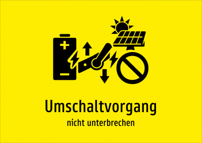 Umschaltvorgang - nicht unterbrechen