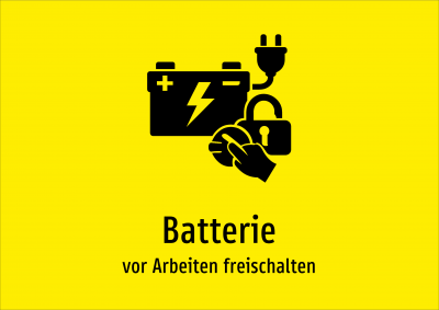 Batterie - vor Arbeiten freischalten