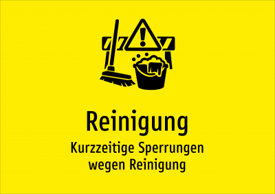 Reinigung - Kurzzeitige Sperrungen wegen Reinigung