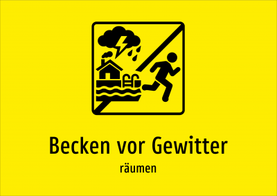 Becken vor Gewitter - räumen