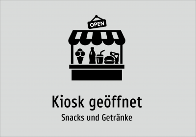 Kiosk geöffnet - Snacks und Getränke
