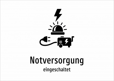 Notversorgung - eingeschaltet