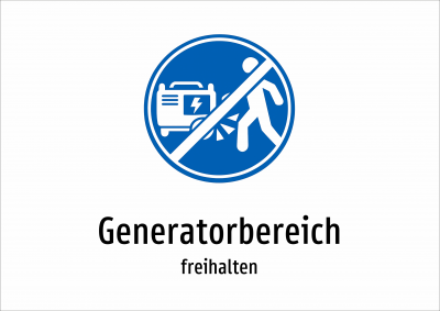 Generatorbereich - freihalten