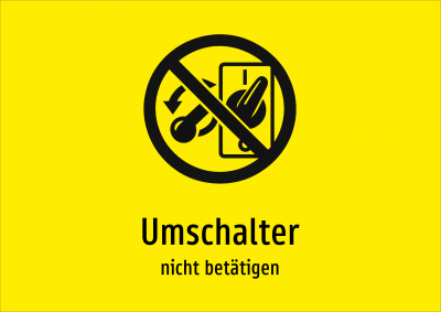 Umschalter - nicht betätigen