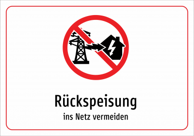 Rückspeisung - ins Netz vermeiden