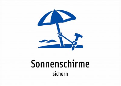 Sonnenschirme - sichern