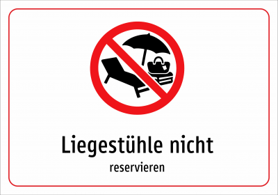 Liegestühle nicht - reservieren