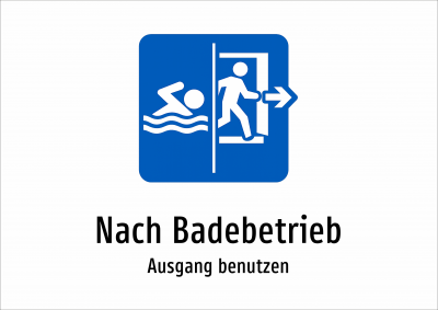 Nach Badebetrieb - Ausgang benutzen