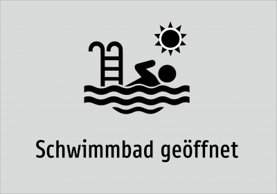 Schwimmbad geöffnet