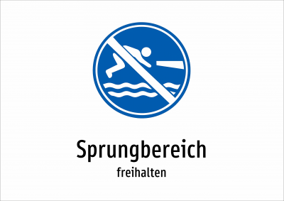 Sprungbereich - freihalten