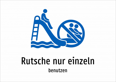 Rutsche nur einzeln - benutzen