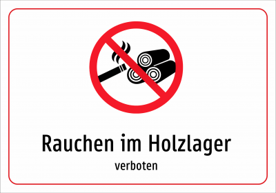 Rauchen im Holzlager - verboten