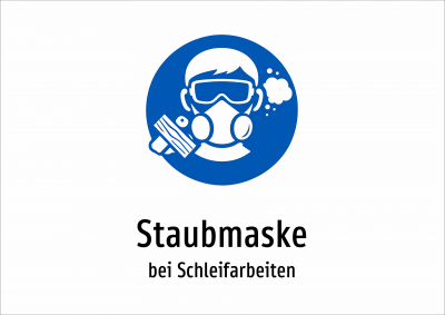 Staubmaske - bei Schleifarbeiten