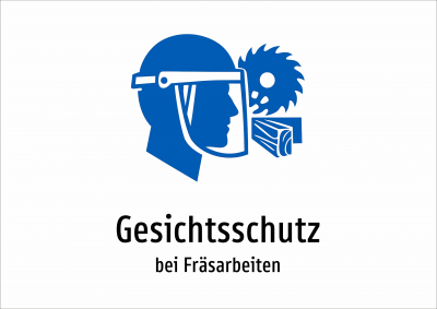 Gesichtsschutz - bei Fräsarbeiten