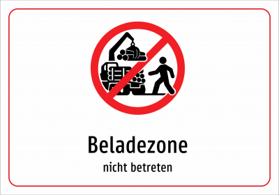Beladezone - nicht betreten