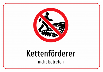 Kettenförderer - nicht betreten