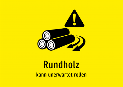 Rundholz - kann unerwartet rollen