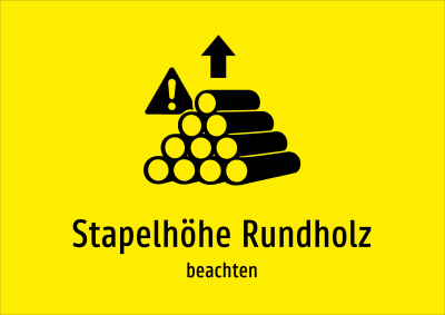 Stapelhöhe Rundholz - beachten