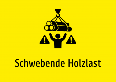 Schwebende Holzlast
