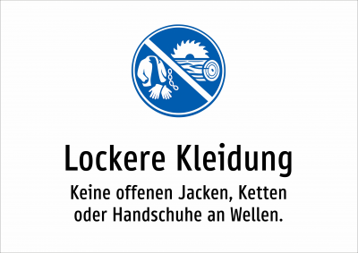 Lockere Kleidung - Keine offenen Jacken, Ketten oder Handschuhe an Wellen.
