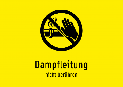Dampfleitung - nicht berühren