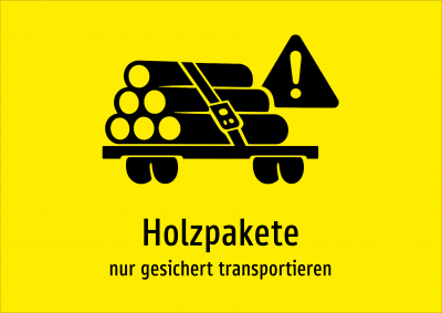 Holzpakete - nur gesichert transportieren