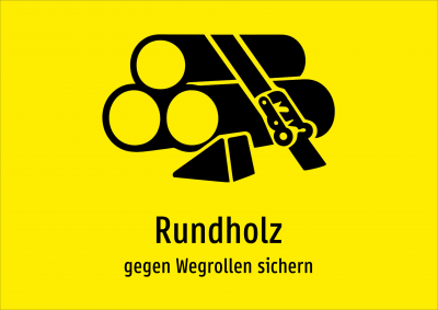 Rundholz - gegen Wegrollen sichern