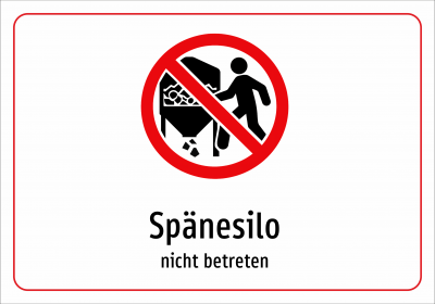 Spänesilo - nicht betreten