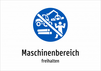 Maschinenbereich - freihalten