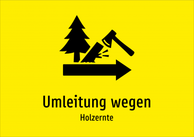 Umleitung wegen - Holzernte